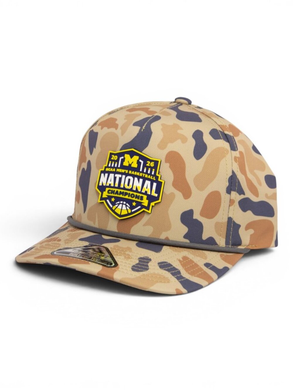 Michigan Wolverines 2026 Basketball National Champions 3D Duck Camo Rope Hat - Picture 2 of 3